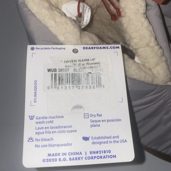 Dearfoams Women’s Gray Shoes/Slippers Size S (5-6) The Original Warm Up - Picture 7 of 7